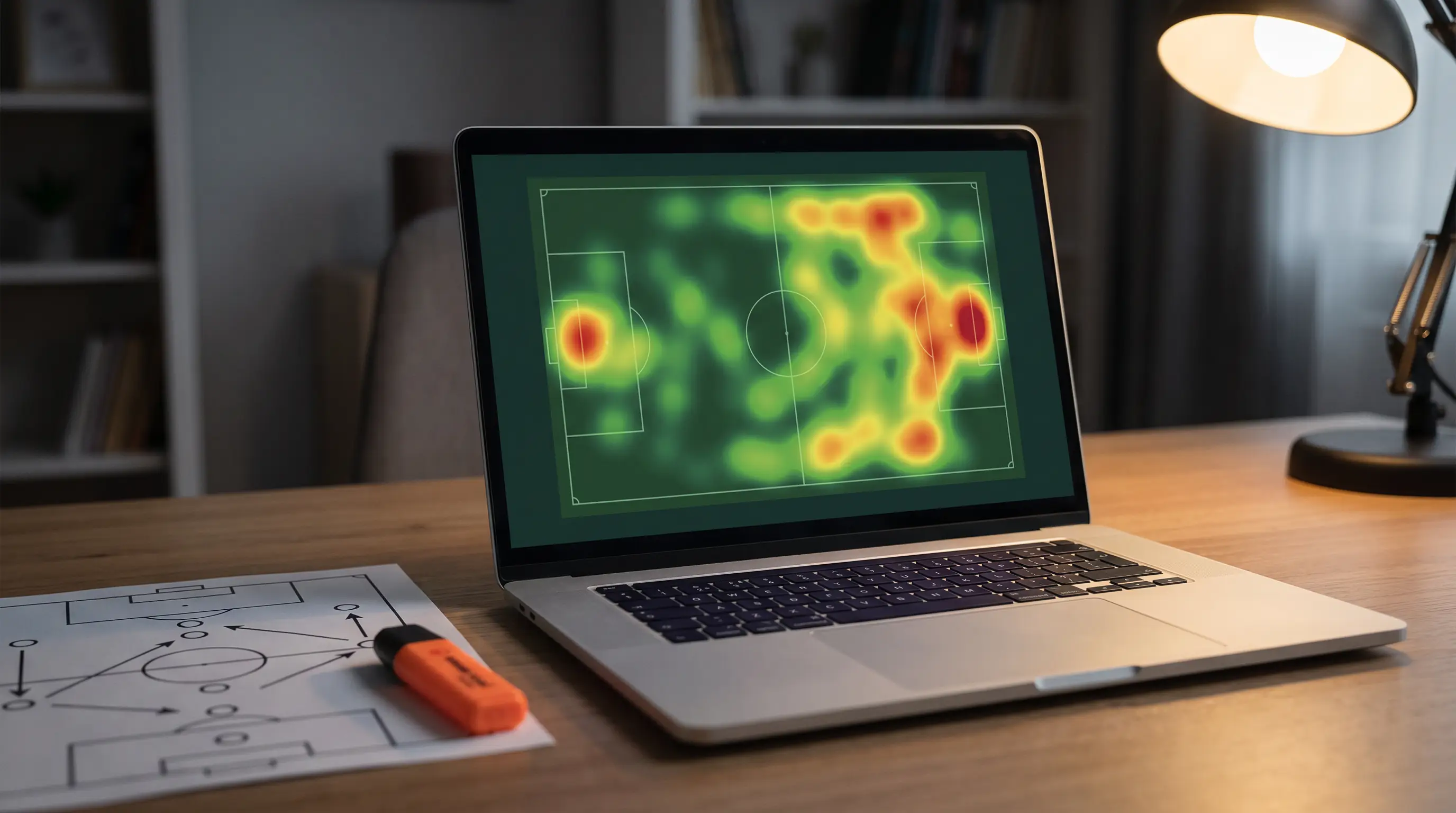 Mapa de calor de disparos a portería mostrando datos xG de goles esperados